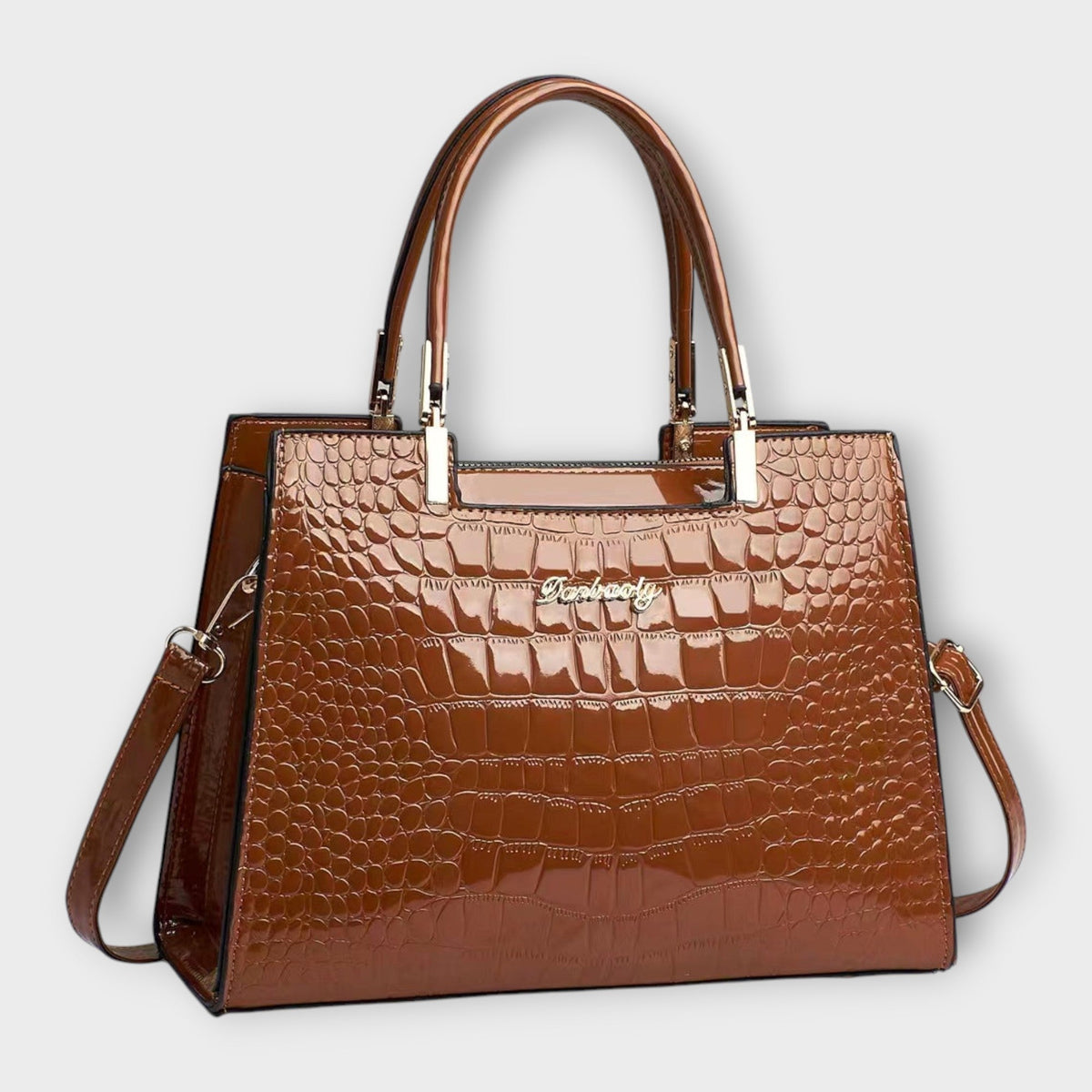 Erain - Shiny crocodile leather bag