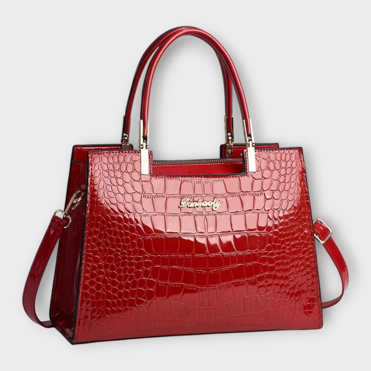 Erain - Shiny crocodile leather bag