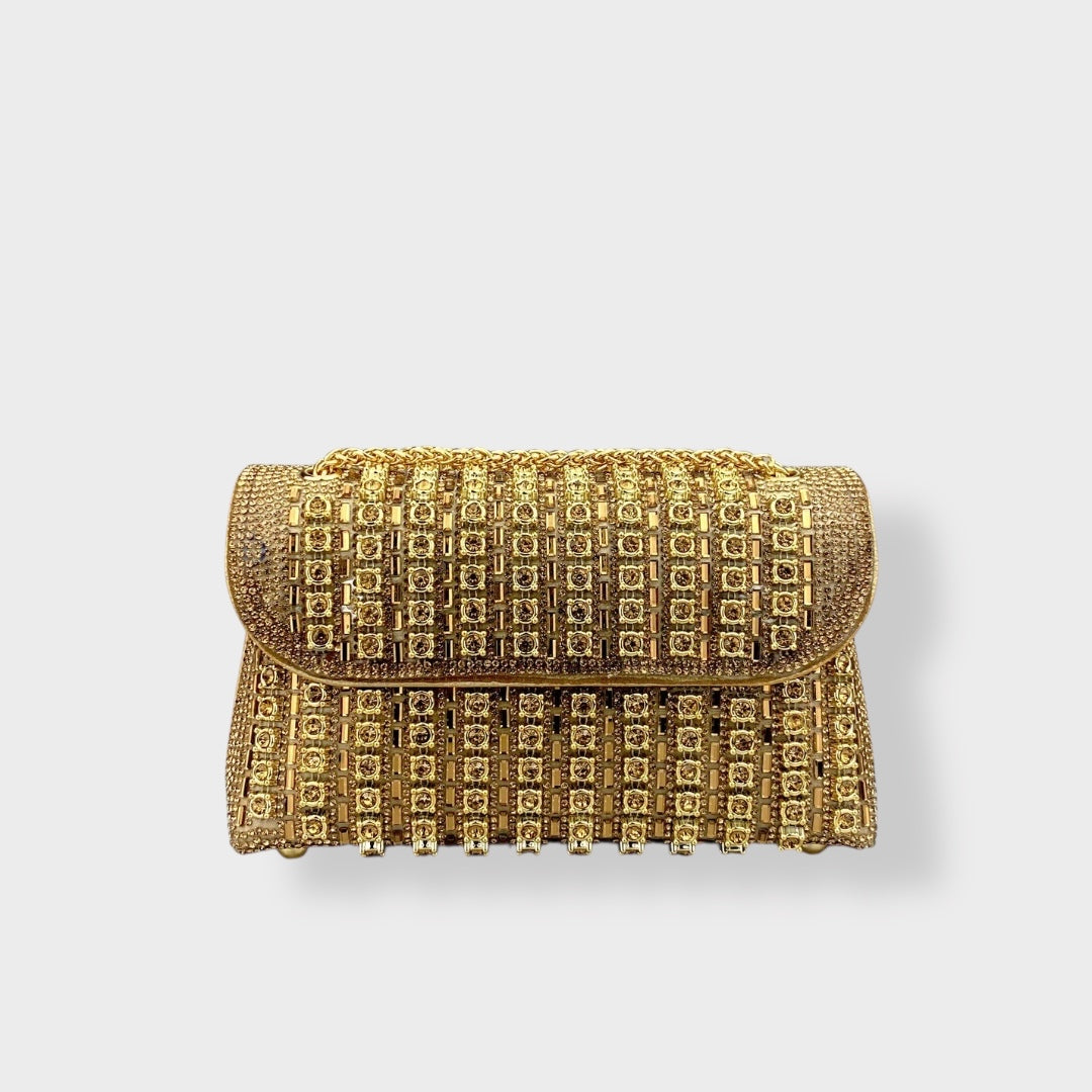 Stellina | Elegant shoulder bag with chain and colored diamonds