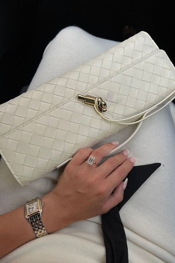 Melanie Clutch Bag with Gold Knot Detail